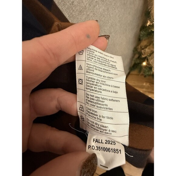 Carhartt Mens Flannel Long Sleeve Plaid Shirt Brown Loose Fit Medium M NWT $49 - Picture 7 of 7